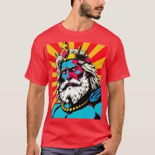 Camiseta Bold Pop Art Zeus - Ilustração Colorida de Deus Gr