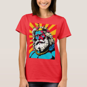 Camiseta Bold Pop Art Zeus - Ilustração Colorida de Deus Gr