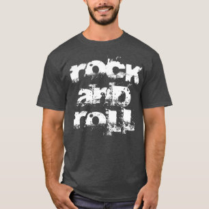 Camiseta bold rock and roll text
