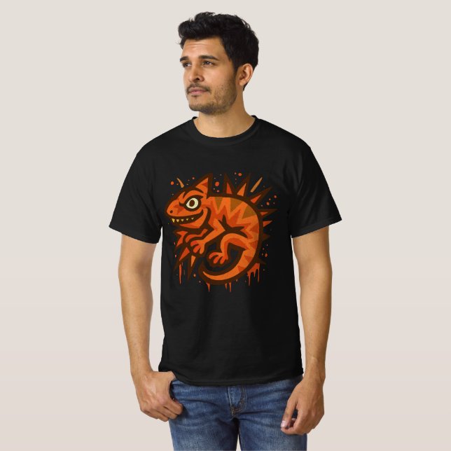Camiseta Bold Salamander Illustration  (Frente Completa)