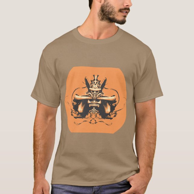 Camiseta Bold Samurai Spirit Print T-Shirt (Frente)