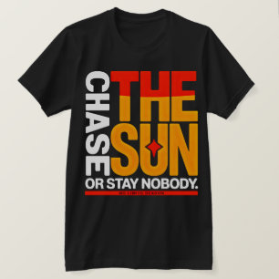 Camiseta Bold Streetwear Perseguir O Sol Pôr do Sol