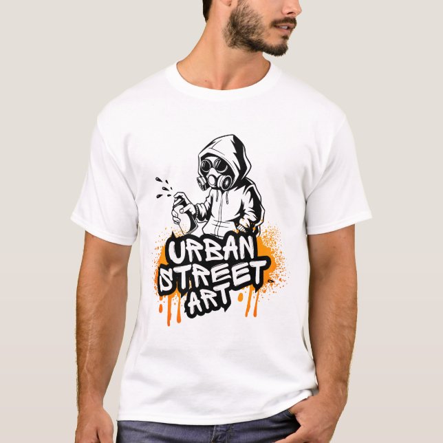 Camiseta  Bold Urban Street Art Graffiti Style Tee (Frente)
