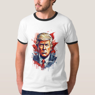 Camiseta Bold Watercolor Donald Trump T Shirt Design