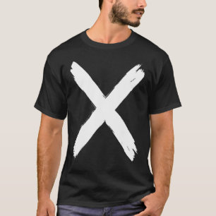 Camiseta Bold X Cruz Brusca Traço Design Legal X Dor Branca