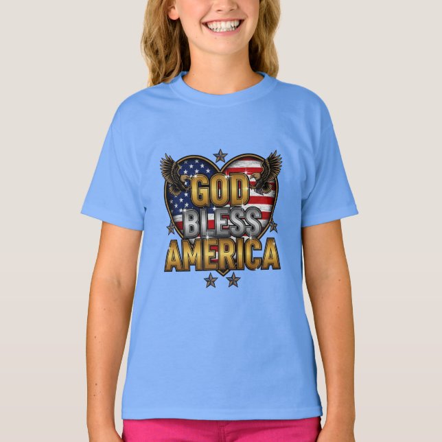 Camiseta Boldly Blessed  American Spirit T-shirt design  (Frente)