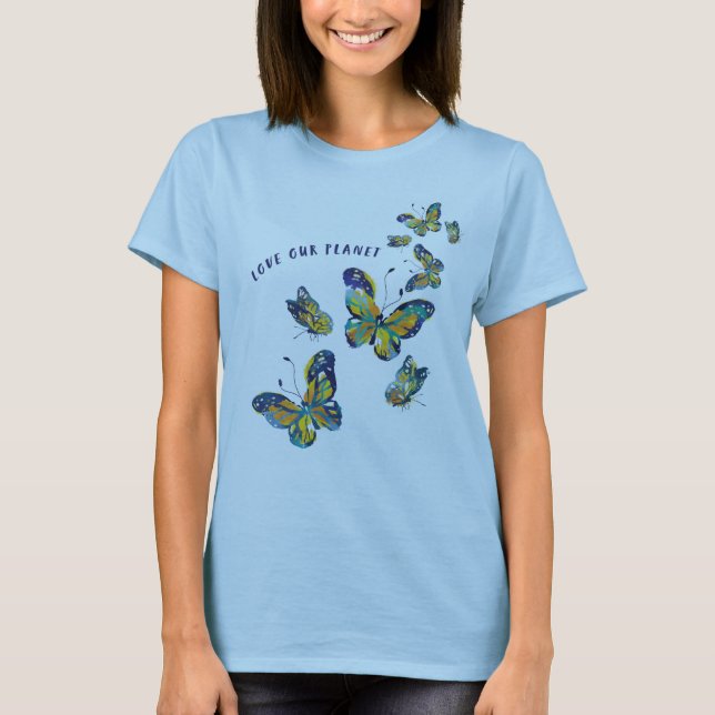 CAMISETA BOLETA AME NOSSO PLANETA T-SHIRT - AZUL (Frente)