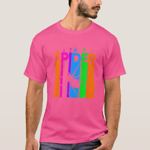 Camiseta Bolha Aranha-Aranha Arco-Íris Com Silhout