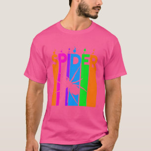 Camiseta Bolha Aranha-Aranha Arco-Íris Com Silhout