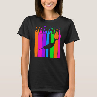 Camiseta Bolha Arco-Íris De Animais Narrais Com Silhouette