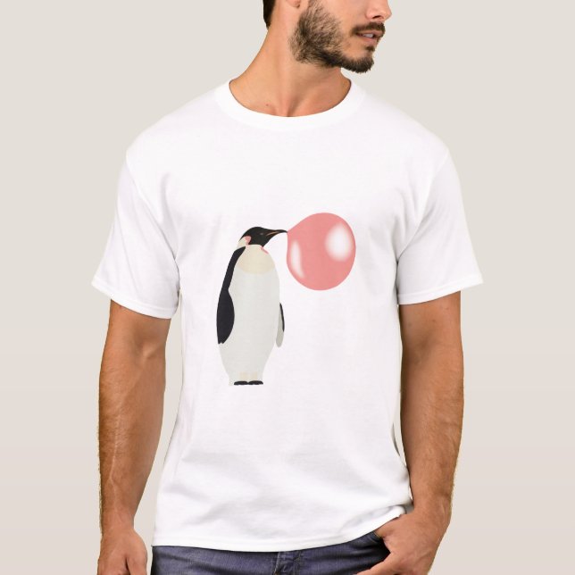 Camiseta Bolha Borracha de Goma Pinguim (Frente)