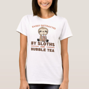 Camiseta Bolha Chá Sloth Chocolate Curioso Animais Boba