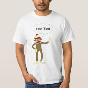 Camiseta Bolha cómica customizável do discurso do macaco