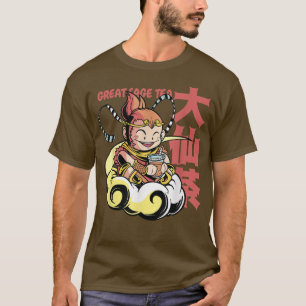 Camiseta Bolha de Bebendo de macaco japonês engraçada Tea94