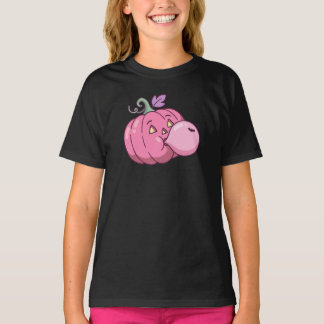 Camiseta Bolha de Chiclete de Abóbora Rosa Pastel Halloween