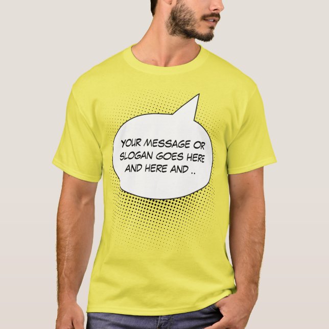 Camiseta Bolha de Discurso Sua Modelo de Discurso (Frente)