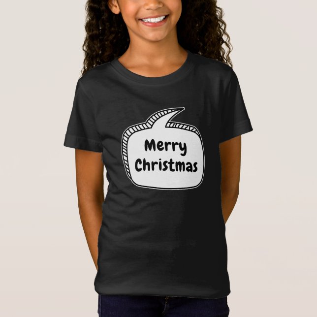 Camiseta Bolha de Fala Feliz de Natal (Frente)