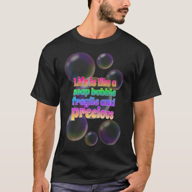 Camiseta Bolha de sabão | frágil e precioso (Frente)