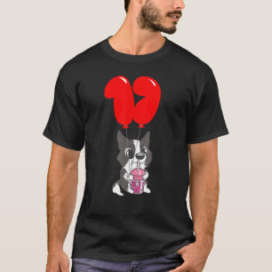 Camiseta Bolha Tea Puppy 17º Aniversário Crianças Balão Pa