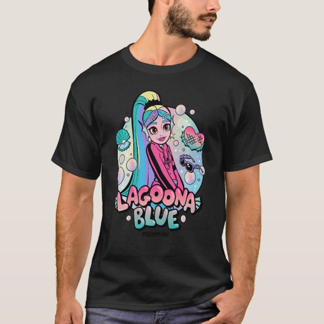 Camiseta Bolhas Azuis de Alta Lagoa Monstro (Frente)