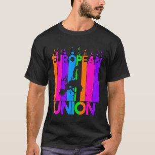 Camiseta Bolhas Coloridas da União Europeia