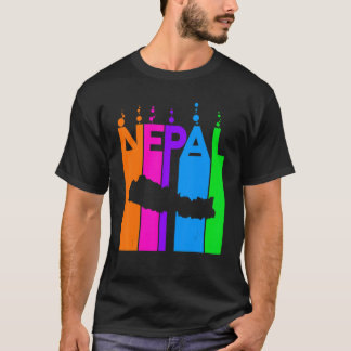 Camiseta Bolhas coloridas do Nepal