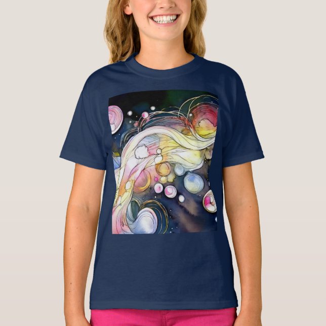 Camiseta Bolhas de abstrato (Frente)