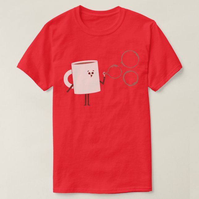 Camiseta Bolhas de café (Frente do Design)