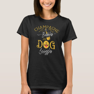 Camiseta Bolhas de Champanhe Cachorros Cachorros Bolhas Cac
