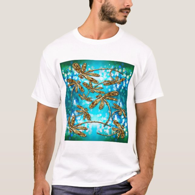 Camiseta Bolhas de Fluxo de Dragonfly (Frente)