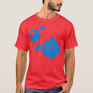 Camiseta Bolhas de peixe azul