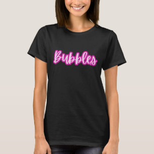 Camiseta Bolhas de texto de Rosas claro bonito Mulheres