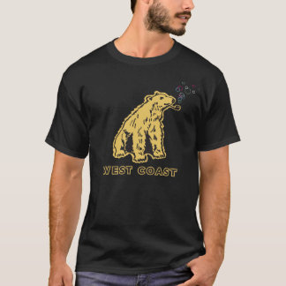 Camiseta Bolhas do Urso do Ouro da Costa Oeste soprando
