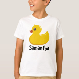Camiseta Bolhas Ducky/azuis de borracha bonitos