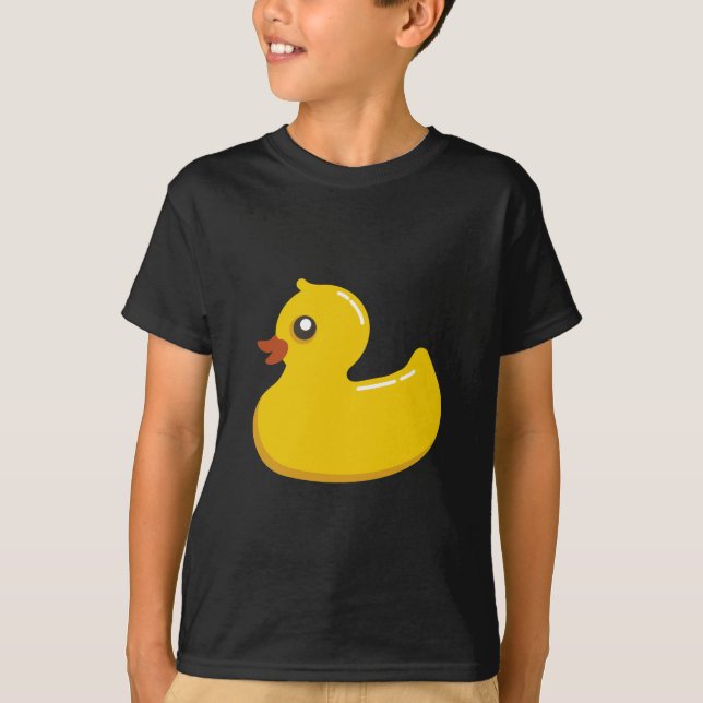 Camiseta Bolhas Ducky/azuis de borracha bonitos (Frente)