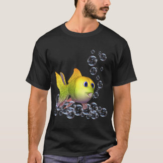 Camiseta Bolhas soprando para sempre, um peixe brincalhão