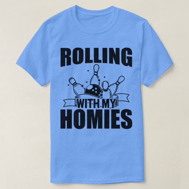 Camiseta Boliche a rolar com os meus pais (Frente do Design)