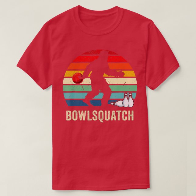 Camiseta Boliche Bigfoot Gift Sasquatch Gifts Bowler Ball P (Frente do Design)