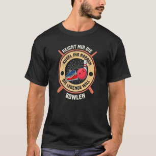Camiseta Boliche boliche pinos de boliche jogadores dizendo