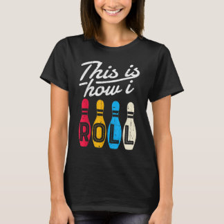Camiseta Boliche Bowler Bowlers Engraçado Gif