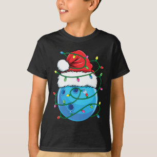 Camiseta Boliche Byll Com Chapéu De Papai Noel Homens Menin