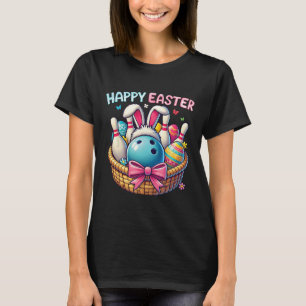 Camiseta Boliche Byll E Pins Bunny Orelhas Caça De Ovos Pás