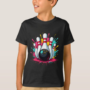 Camiseta Boliche Colorida do Dia da Boliche