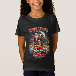 Camiseta Boliche com Papai Noel