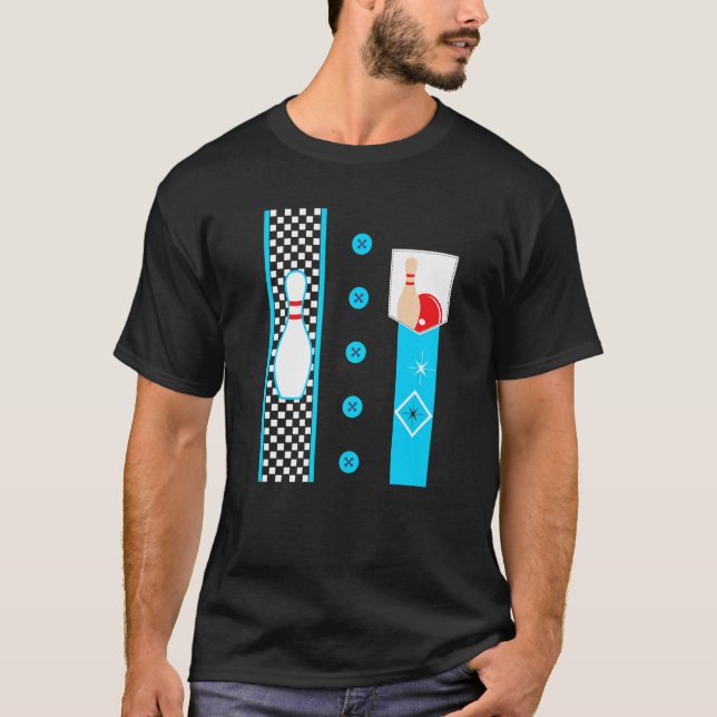 Camiseta Boliche Costume Boliche League Bowler (Frente)