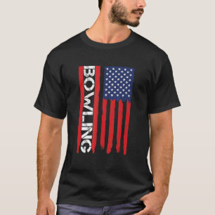 Camiseta Boliche da Bandeira Americana Patriótica dos EUA