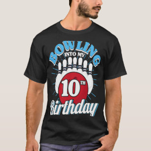 Camiseta boliche de 10 de aniversário - Boliche temática de