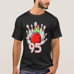 Camiseta boliche de aniversário de 95 anos, 95 Bowler Bday