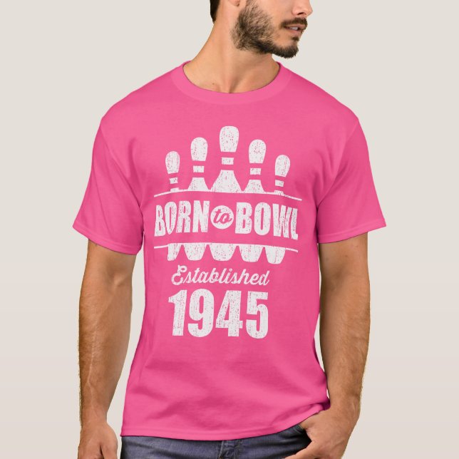 Camiseta boliche de Aniversário do 80 Bowler, de 80 anos (Frente)