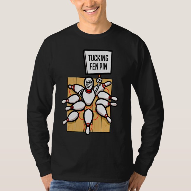 Camiseta Boliche De boliche De Tucagem De Fen Pin Bowler (Frente)